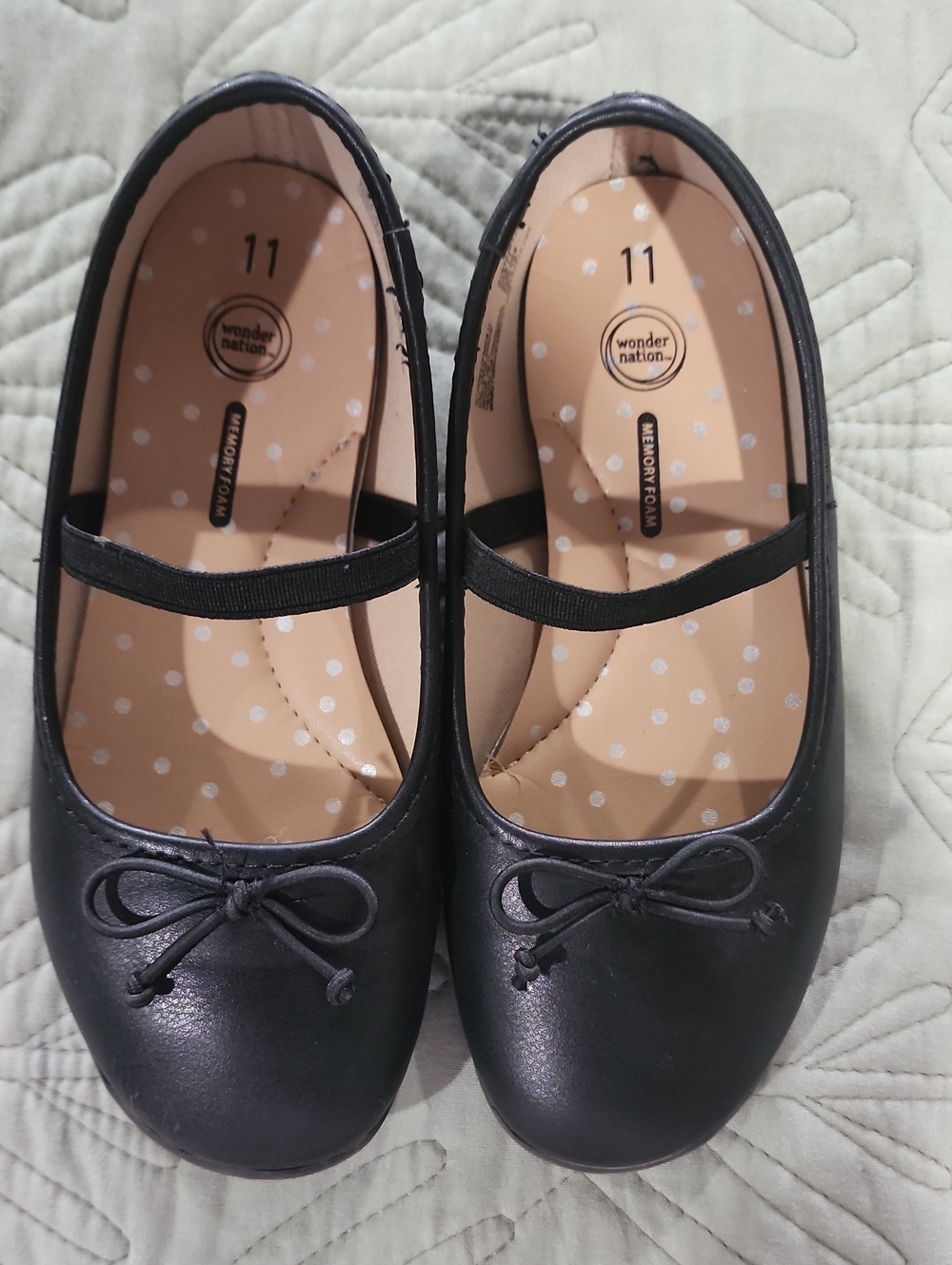 wonder nation Black Mary Jane Ballet Flats with Bow